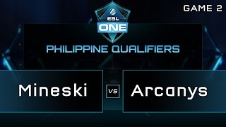 Mineski vs Arcanys  ESL One Manila PH Qualifiers  Game 2 [upl. by Haron650]