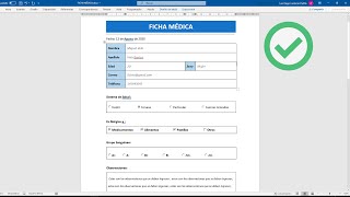 Como crear un formulario para rellenar en WORD [upl. by Akelam]