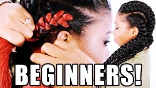 How To Goddess Braids FOR BEGINNERS Step By Step [upl. by Yelrebma744]