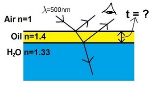 Physics 60 Interference of Light 6 of 8 The Thin Film Oil [upl. by Oxley]