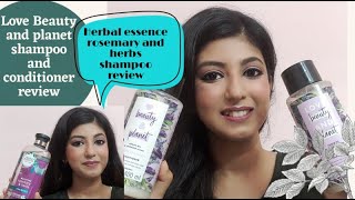 LOVE beauty AND planet shampoo conditioner review Herbal Essence shampoo reviewBengaliASMITA ROY [upl. by Enitnatsnoc]