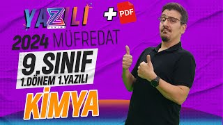 9sınıf kimya 1dönem 1yazılı Sınavı  20232024 Güncel Yazılı Formatı📂PDF [upl. by Anerev890]