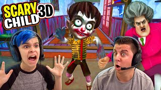 SCARY TEACHER 3D HAS A KID Scary Child 3D Horror Game [upl. by Yelkao]