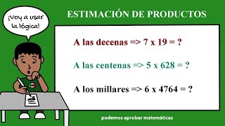 Estimación de productos a las decenas a las centenas y a los millares [upl. by Einnep285]