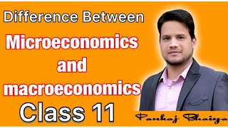 Difference between microeconomics and macroeconomics class 11 chapter 1 economics and economy hindi [upl. by Burr]