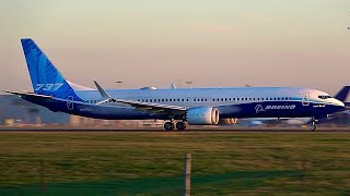 Boeing 737MAX10 Test Aircraft Departing Ryanair Air base London Stansted Airport [upl. by Schonfield622]