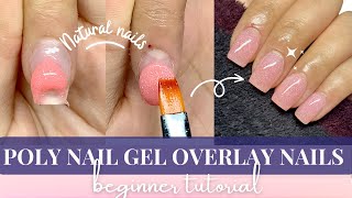 💅EASY POLY NAIL GEL OVERLAY Tutorial for Beginners Achieve Flawless Nails with GLOWTIPS [upl. by Dahs852]