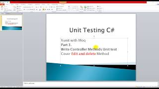 Part 3 xUnit test of controllers method how to mock service methods in controller Edit and delete [upl. by Flanagan]