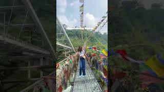 Amochu Hanging Bridge Phuentsholing Bhutan🇧🇹 shorts bridge phuentsholing love reels explore [upl. by Doy]