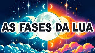 Quais são as fases da Lua 🌑 🌕 🌗 [upl. by Oivaf]