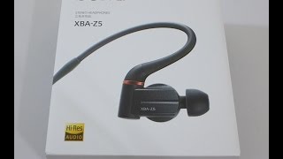 NEW Sony XBAZ5 hires earphones unboxing [upl. by Kaila857]