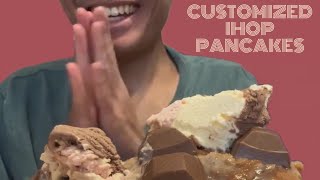 ASMR EATING IHOP CINNASTACKS PANCAKES WITH TOPPINGS [upl. by Fusco]