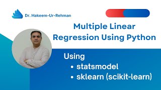 Multiple Linear Regression Using Python  statsmodel and sklearn libraries [upl. by Nazus92]