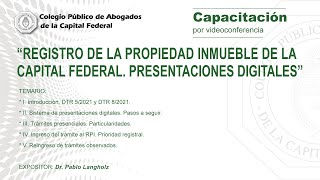 quotRegistro de la Propiedad Inmueble de la Capital Federal Presentaciones digitalesquot [upl. by Cassell]