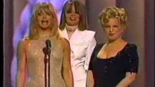 1997 Academy Awards  Bette Midler Goldie Hawn and Diane Keaton Presenting Best Original Song [upl. by Adlaremse95]