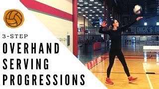 Teach How To Serve A Volleyball  Volleyball Overhand Serving Progressions [upl. by Balf]