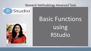 Basic Functions Using Rstudio  how to use Rstudio  Rstudio statistical analysis [upl. by Rihana]