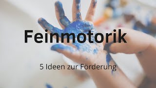 Feinmotorik  5 Ideen zur Förderung [upl. by Ikkir140]