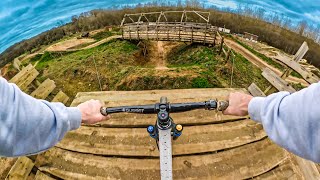 RIDING THIS RARE BIKEPARK WITH INSANE WOODEN FEATURES [upl. by Alston]