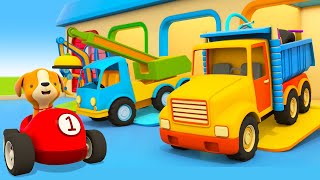 Helper Cars cartoons full episodes amp Playground for puppy Street vehicles amp Car cartoons [upl. by Balling243]