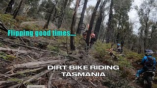 We had a quotflippingquot good ride  Dirtbike Riding Tasmania [upl. by Valenza]