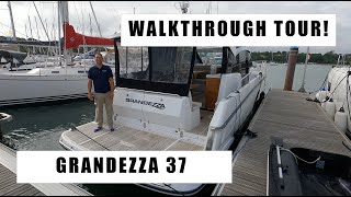 Grandezza 37 OC Walkthrough Tour  Clever features huge amount of space on this impressive cruiser [upl. by Noevart126]