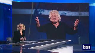 TG1 Beppe Grillo dal blog «Offline è il nuovo lusso» Moderare iperTREND verso social e digitale [upl. by Pestana]