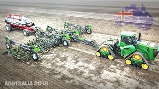 🇦🇺 XXL FARMING IN AUSTRALIA 😮 Un semoir de 18m de long  Harvest  Seeding etc 2018 [upl. by Pahl761]