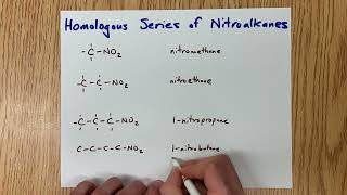 Homologous Series of Nitroalkanes [upl. by Udelle]