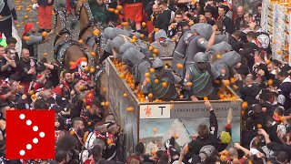 Ivrea Carnevale 2019 la battaglia delle arance [upl. by Egamlat]