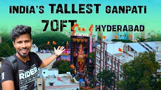 KHAIRATABAD GANESH 2024 DRONE SHOTS  Indias Tallest Ganpati 70ft Hyderabad Khairatabad [upl. by Burnight26]