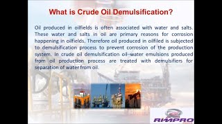 Demulsifier  Crude Oil Demulsification with Salt Removal Demulsifiers in Refineries [upl. by Seligmann725]