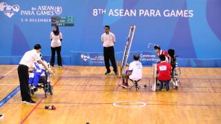 Boccia Individual BC3 Final Day 4  8th ASEAN Para Games 2015 [upl. by Thera480]