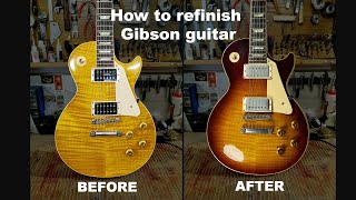 How to refinish Gibson guitar Gibson les Paul Classic 1996 nitro refinish [upl. by Noslien260]