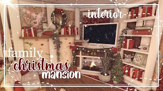 Christmas  festive family mansion bloxburg  part 2 interior  135k   Roblox  Bloxburg [upl. by Fabiola]