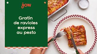 Recette du Gratin de ravioles express au pesto [upl. by Kalk185]