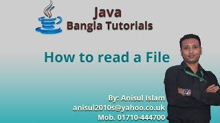 Java Bangla Tutorials 153  How to read a File [upl. by Eilac]