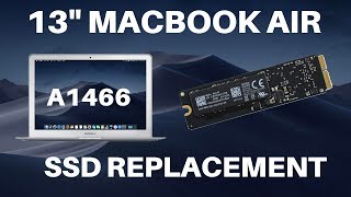 Macbook Air 13quot 20122017 A1466  SSD Hard Drive Replacement [upl. by Nyladnarb]