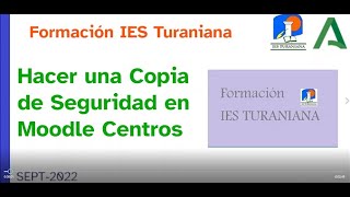 Hacer copia de seguridad en Moodle Centros [upl. by Zantos734]