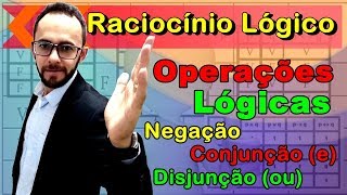 Raciocínio Lógico  Operações Lógicas Negação Conjunção e Disjunção [upl. by Waite882]