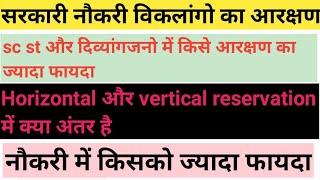 सरकारी नौकरी में विकलांगों का आरक्षण handicap category horizontal ya vertical reservation [upl. by Dorin]