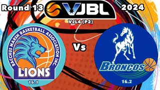 VJBL Bacchus Marsh Lions 161 vs Broadmeadows Broncos 162 [upl. by Bevan]