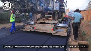 TRAVAUX DASPHALTAGE DE LAVENUE ARPENTEUR AU QUARTIER MUTOSHIDANS LA COMMUNE DE MANIKA FIFI MASUKA [upl. by Drarrej]