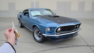 1969 Ford Mustang Mach 1 Super Cobra Jet Start Up Walkaround POV Test Drive and Review [upl. by Saoj]