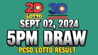 PCSO 5PM DRAW LOTTO RESULT TODAY SEPT 1 2024 lottoresulttoday [upl. by Yelnek]