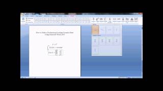 How to Make a Professional Formula Sheet Using MS Word 2007 [upl. by Hollerman]