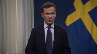 Statsminister Ulf Kristersson håller tal till nationen [upl. by Tiedeman394]