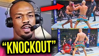 Jon Jones REACTS to Alex Pereira vs Jamahal Hill Fight Highlights UFC 300 Knockout [upl. by Marala]