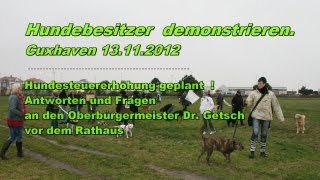 Cuxhaven Hundesteuererhöhung  Hundebesitzer demonstrieren [upl. by Aaron]