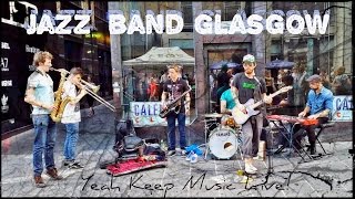 Busking Jazz Band Live Buchanan Street Glasgow Scotland [upl. by Seiter]